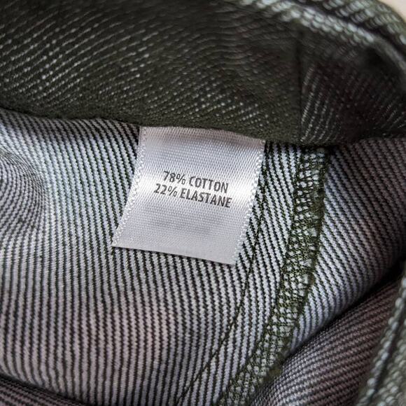 St. John Denim Cropped Jeans Pants Green Size 10 - Picture 5 of 13